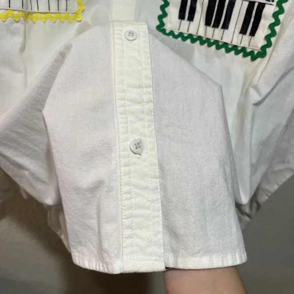 Ol' Paint Hand Painted Sunday School Children Button Shirt Women's XL Cotton Fun - Picture 9 of 12